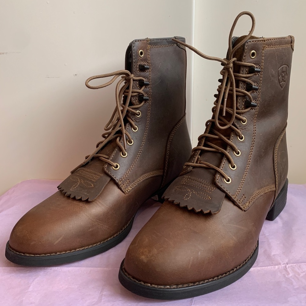 ARIAT Heritage Lacer Boot in Distressed Brown, Size 10 D Men’s (UK 9M) Brand New